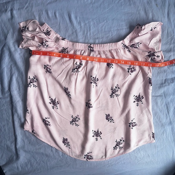 Abercrombie & Fitch Women's Off-Shoulder Pink Floral Top - Picture 7 of 8
